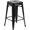 Black, variant on NurtureTail Commercial Grade Counter Height Stool, 24" Backless Metal Indoor Outdoor Bar Stool with Heavy-Duty Steel Frame for Kitchen Island, Patio, Restaurant & Café -Copper
