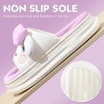 thumbnail image 3 of Evlmd Linen Slide Sandals, Cute Cartoon Animal Dog Shape House Slippers for Women Indoor Outdoor, Four Seasons Soft Open Toe Shoes, Purple, 3 of 7
