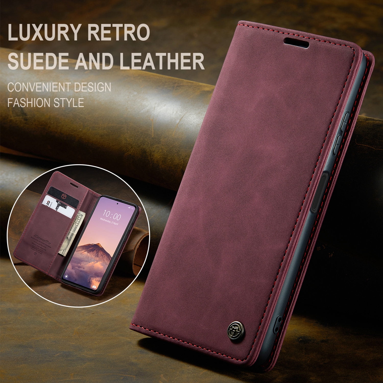 ETFAST Leather Wallet With Card Holder Zipper Phone Case For Xiaomi Poco X5 Pro High Quality Leather Phone Case