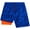 Blue/Orange Hibiscus, variant on Quad Seven Boys Swim Trunks with Compression Liner - Quick Dry Swimming Trunks for Boys (Sizes: 8-18)