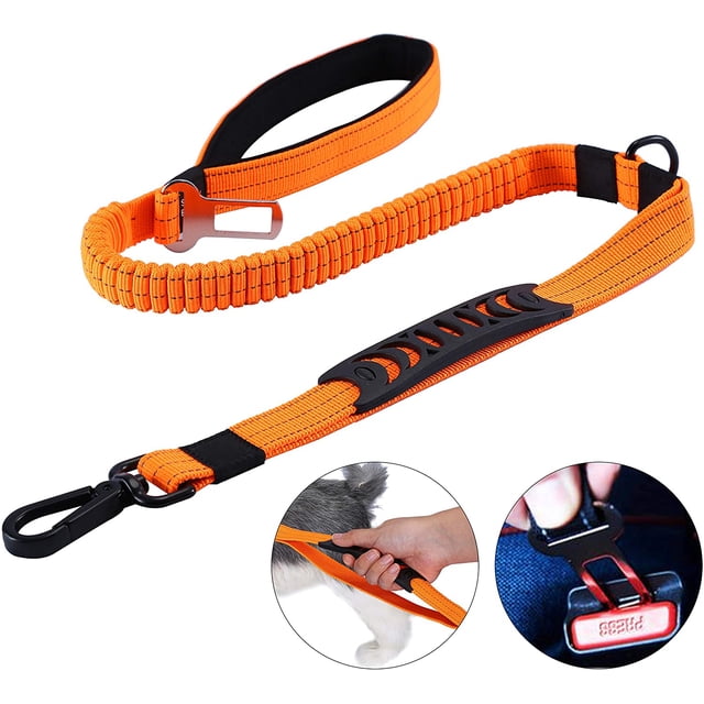 Laisse pour Chien Multifonctionnelle 7 en 1, Matériau Réfléchissant en Nylon Robuste, Réglable et Durable, Mains Libres pour Course et Entraînement