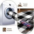 thumbnail image 7 of Round Area Rug 3 Ft, Black White Plaid Washable Non-Slip Circle Carpet for Living Room/Bedroom, Farmhouse Modern Art Checkered Low-Profile Small Floor Mats Collection Rugs for Indoor, 7 of 7