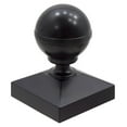 thumbnail image 3 of 2 1/2" x 2 1/2" Square Black Aluminum Ball Post for Aluminum Fence Posts | Black Post (5 Pack), 3 of 7