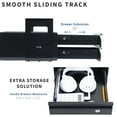 thumbnail image 6 of VIVO Black Under Desk Lockable Pull Out Storage Drawers, Workspace Organizer, 6 of 8