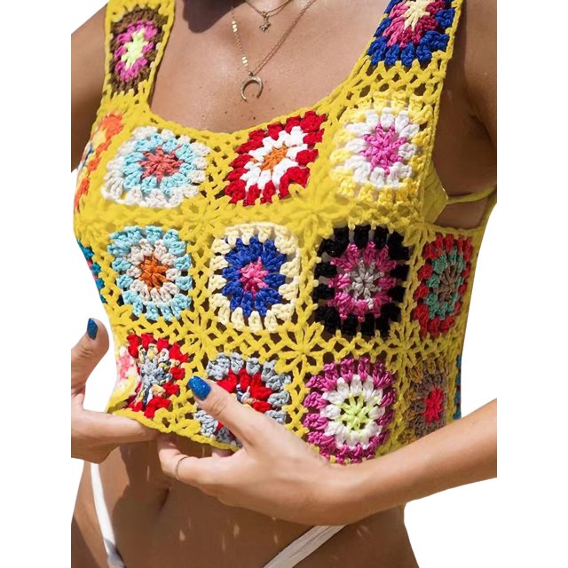 SAYOO Chaleco de punto de manga corta de verano para mujeres SAYOO moda