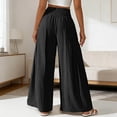 thumbnail image 6 of RUTAYY Women's Pants Casual High Waist with Pocket Drawstring Elastic Waist Comfortable Solid Color Travel Elegant Trousers, 6 of 7