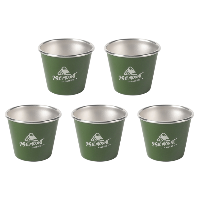 Vasos Portátiles Apilables Cgtredaw para Senderismo Pesca Escalada 50 Ml Verde