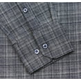 thumbnail image 3 of Wear Sierra Men's Turkish Cotton Long Sleeve Button Down Shirt in Combed Cotton Dark Gray & Navy, 3 of 6