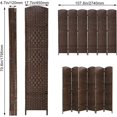 thumbnail image 5 of YRLLENSDAN 71in Wood Room Divider Screen with 6 Panels, Room Dividers and Folding Privacy Screens Wall Divider for Living Room Bamboo Room Divider for Room Separation, Brown, 5 of 8