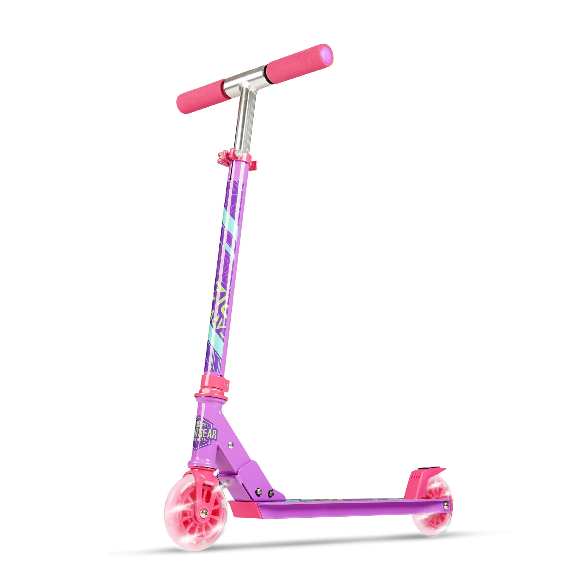 Madd Gear LightUp Carve Rize 100mm Folding Scooter Purple/Pink