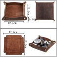 thumbnail image 5 of Retro Crazy Horse Cowhide Desk Storage Box Sundries Storage Box, 5 of 5