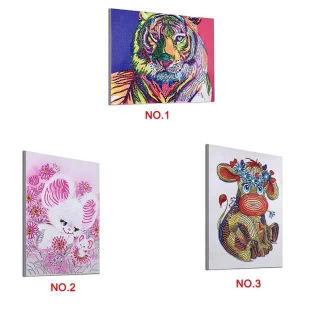 Peinture de Strass DIY Diamant Résine Cristal Broderie Animal Strass Image Animal Décoration Maison Point de Croix