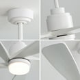 thumbnail image 5 of Witaxima 52 Inch Smart Ceiling Fan with Remote, Dimmable LED Light Kit, 5 Wood Blades, DC Motor, Reversible for Indoor Use, White, 5 of 10