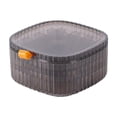 thumbnail image 2 of Caja de almacenamiento de joyas apilable con tapa, transparente, con compartimento pequeño. Marrón, 2 of 3