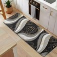 thumbnail image 5 of Black White Gold Marble Pattern Kitchen Rug Mat,Kitchen Runner Rugs Non Skid Washable,Decorative Kitchen Floor Mats for Kitchen,Sink,Laundry,17"x47.2", 5 of 7