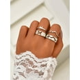 thumbnail image 4 of Butterfly Ring Set Creative Hollow Personality Glossy, 4 of 5