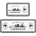 thumbnail image 1 of Farmhouse Buffalo Plaid Rooster Kitchen Rugs Decor 2 Pieces Set Black and White Kitchen Mat Washable Runner Rug 17" x 47" + 17" x 30", 1 of 6