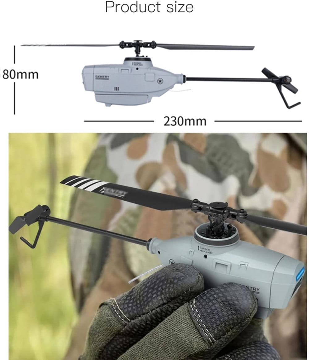 Roofworld RC Helicopter Drone For Adults C127 2.4G 4CH Brushless Helicopter Model Without Aileron Remote Control Aircraft