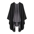 thumbnail image 2 of Women's Reversible Poncho Shawl Wrap Warm Winter Cape with Geometric Pattern Elegant and Stylish, 2 of 5