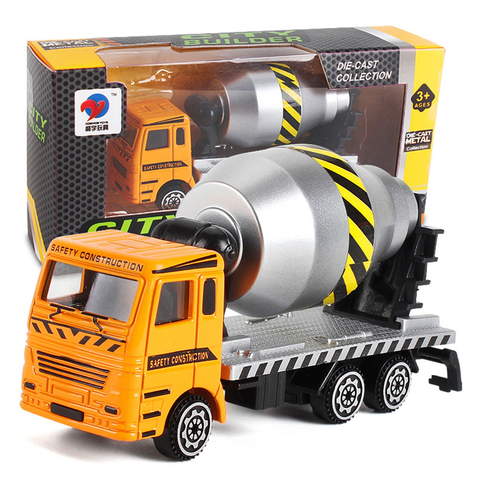 Tarmeek Construction Truck Toys with Crane for 2 4 5 6 Years Old Boys, Kids Alloy Engineering Vehicle Sets, Tractor Trailer Excavator Dump Wheel Loader Cement Forklift, Car for Xmas Birthday Gifts - image 1 of 5