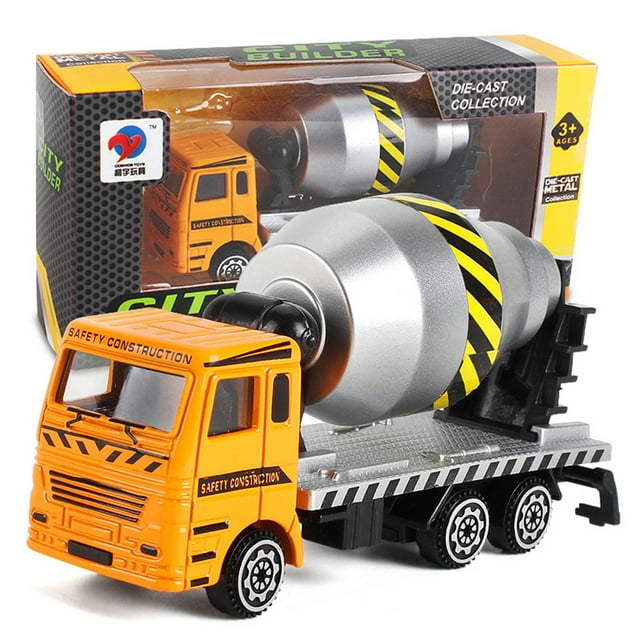 Tarmeek Construction Truck Toys with Crane for 2 4 5 6 Years Old Boys, Kids Alloy Engineering Vehicle Sets, Tractor Trailer Excavator Dump Wheel Loader Cement Forklift, Car for Xmas Birthday Gifts