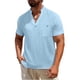 thumbnail image 2 of Ceisia Men's Relaxed Fit Short Sleeve Henley Tee with Chest Pocket Casual Summer Top Sky Blue XXL Gifts, 2 of 9