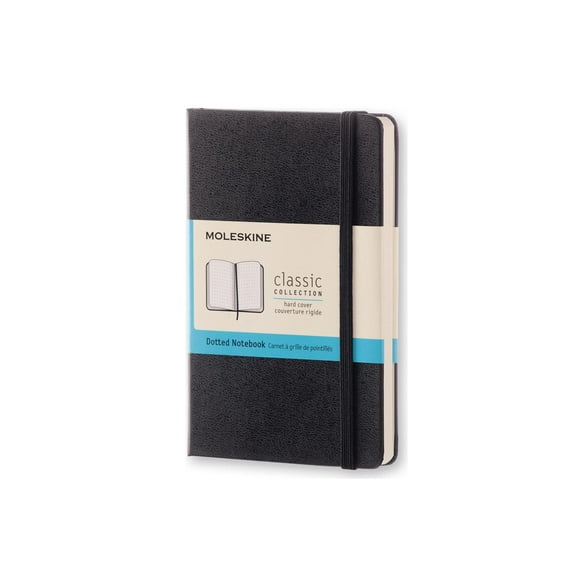Moleskine Classic Dotted Pocket Notebook, Hard Cover, Black, 192 Pages