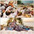 thumbnail image 4 of Lifestance Outdoor Picnic Blankets Extra Large in Cape Town Design, 79" x 79" Waterproof Sandproof Foldable Compact Beach Blanket for Grass Park Mat, 4 of 9