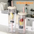 thumbnail image 5 of Clearance Glass&Bottle under $5,800ml Fruit Infuser Sports Water Bottle For Delicious Drink Motivational Clear Water Bottle Filter And Full Length Infusion Rod Leak Proof, 5 of 8