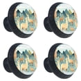 thumbnail image 2 of 4 Pcs Alpaca Knobs for Kitchen Cabinet Cupboard Dresser Bookcase Drawer Pulls Handles Round Home Decor, 2 of 8