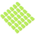 thumbnail image 1 of Puntas de dedo de goma Uxcell, paquete de 30, protectores de dedo de silicona, cubiertas de dedal para contar en la oficina, costura, tamaño pequeño verde hierba, 1 of 5