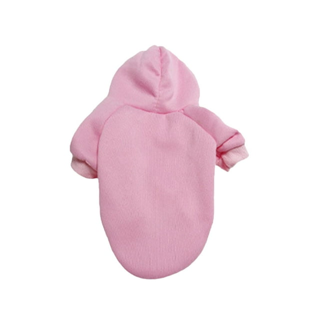 Dog Sweater Fall And Winter Velvet Hoodie Solid Color Machine Washable With Belly Opening