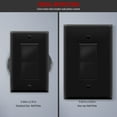 thumbnail image 2 of ENERLITES Decorator Outlet Wall Plate, Switch Cover, Gloss Finish, Oversized 1-Gang, Unbreakable Polycarbonate Thermoplastic, UL Listed, 8831O-BK-10PCS, Black, 10 pack, 2 of 5