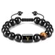 thumbnail image 1 of Con Letras Ajustables De 10Mm, Cuentas De Piedra De Ojo De Tigre De Ónix Negro Natural, Pulsera De Cuerda Trenzada, Regalo Significativo 26 Pulseras Speravity AP006886-13, 1 of 6