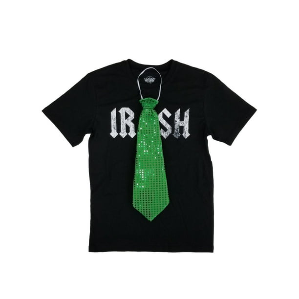 Patrick's Day Irish Graphic T-Shirt & Sequin Tie Party Combo M - Walmart.com