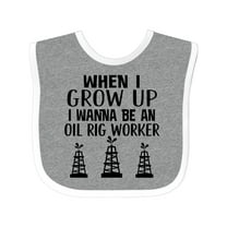 Inktastic Future Oil Rig Worker Boys or Girls Baby Bib