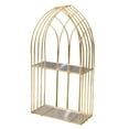 thumbnail image 2 of MERIGLARE Cosmetic Rack Countertop Display Stand Shelf Kitchen Golden Makeup Organiser 2 tier, 2 of 9