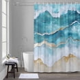 thumbnail image 5 of Abstract Waves Shower Curtains for Bathroom, Ocean Surrealism Spray Beach Watercolor Washable Fabric Shower Curtain with Hooks Waterproof Bathroom Decor Sets, 60 x 72 Inches, 5 of 9