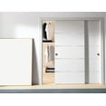 thumbnail image 3 of Sliding Closet Bypass Doors | Planum 0020 White Silk | Sturdy Rails Moldings Trims Hardware Set | Wood Solid Bedroom Wardrobe Doors-72" x 84" (2* 36x84), 3 of 6