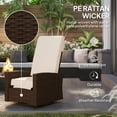 thumbnail image 3 of CoSoTower Outdoor Rattan Wicker Lounge Chair with Footrest & Soft Cushion for Patio, Garden, Backyard, Cream White, 3 of 7