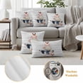 thumbnail image 6 of Outdoor Pillow Covers Cow Farmhouse Animal Waterproof Pillow Cases 24x24 Set of 2, Country Sheep Retro Plank Throw Pillow Cover Pillowcase for Patio Balcony Couch Garden, 6 of 9