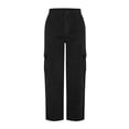 thumbnail image 5 of Edvintorg Cargo Pants Women Outdoor Workout Elastic Waisted Corduroy Trouser Loose Casual Hiking Pant with Pocket Womens Clothing Black S-2XL, 5 of 8