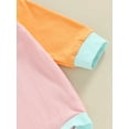 thumbnail image 6 of Bagilaanoe Newborn Baby Girl Boy Rompers Contrast Color Long Sleeve Bodysuits 6M 12M 18M 24M Infant Casual One Piece Short Jumpsuit, 6 of 9