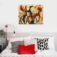 thumbnail image 5 of Orinice Colorful Music Graffiti Abstract Canvas Wall Art Modern Home Decor for Bedroom Living Room Contemporary Music Painting Poster Prints Stretched and Framed Ready to Hang  16x12in, 5 of 6
