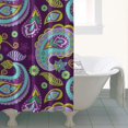 thumbnail image 4 of Colorful Chic Shower Curtain 36x72 Inches, Quick-Dry Polyester with Hooks, Floral Bohemian Paisley Pattern for Classic Bathrooms, 4 of 4