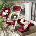 thumbnail image 7 of 9p Outdoor Cushions Waterproof and Replacement Patio Furniture Cushions for 4-seat Sectional Rattan Conversation Set, Fits Outdoor Sectional Sofa Couch and Chair Set of 4, 7 of 7