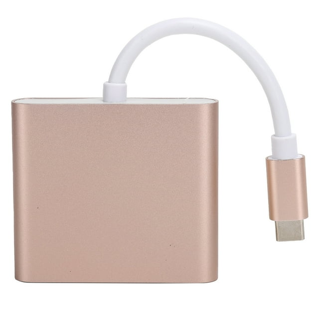 USB C Adpater 3.1 3 en 1 Hub Converter Dock Interfaz multimedia de alta definición 4KRose Gold