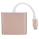 thumbnail image 1 of Adaptador USB C 3.1, concentrador convertidor 3 en 1, base, interfaz multimedia de alta definición, oro rosa 4K, 1 of 14
