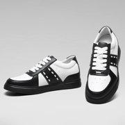 CMR CHAMARIPA Casual Men's Elevator Sneakers - Leather Tall Men Shoes 6 CM / 2.36 Inches