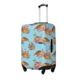 thumbnail image 2 of Xecao Turtles And Corals print Elastic Luggage Cover, with double-sided print , is perfect for travel, business, and daily use (NOT included luggage!), 2 of 9